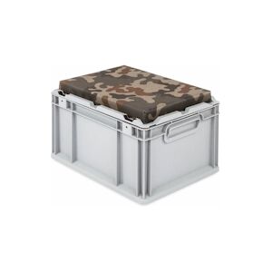 PROREGAL Bac Euro NextGen Seat Box Camouflage   HxLxP 26,5x30x40cm, 20 litres   Poignées rouges fermées   coffre de Rangement, coffre Siège - Publicité