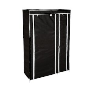 tectake Armoire Penderie en tissu 6 compartiments 107x175x45cm - noir -402530