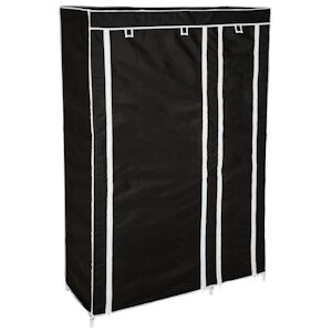 tectake Armoire Penderie en tissu 6 compartiments 107x175x45cm - noir -402530 - Publicité