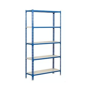 SimonRack Étagère metallique sans vis Simonclick 5 plateaux de 200 kgs par plateau couleur BLEU/BLANC 2000x1100x400 mm (haut x largeur x profondeur)