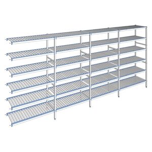 Tournus Equipement Rayonnage à clayettes amovibles 6 niveaux aluminium 205 x 477.3 x 40 cm Tournus - ACL4773 - Publicité