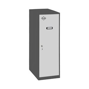 SimonRack Vestiaire métallique Single mini démonté 1 porte ANTHRACITE/GRIS 915x300x500 mm (haut x largeur x profondeur)