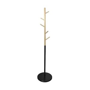 THE HOME DECO FACTORY Porte manteaux en bois Miko 180 cm noir