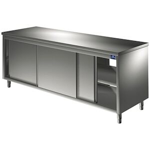 Virtus group Meuble Bas Inox Traversant avec Portes Coulissantes   Gamme 600   Virtus