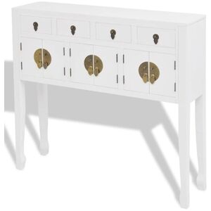 HELLOSHOP26 - Buffet bahut armoire console meuble de rangement en style chinois en bois massif blanc 4402004 - Publicité