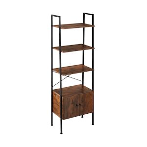 tectake Etagère échelle Brentwood 57,5x34x173cm - Bois foncé industriel, rustique -404706