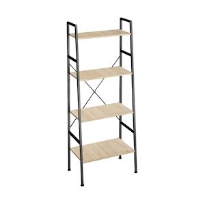 tectake Etagère échelle LIVERPOOL style industriel 61,5 x 36,5 x 150 cm - Bois clair industriel, Chêne Sonoma -404149