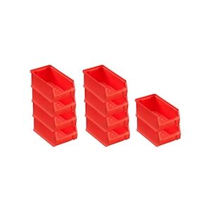 PROREGAL 10x Bac à bec rouge 2.0   HxLxP 7,5x10x17,5cm, 0,8L   Boîte de visualisation, boîte d'étagère - Publicité