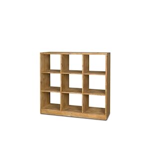 Étagère 9 casiers sans fond H110 cm, bois massif