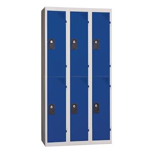 Vestiaires 2 cases x 3 colonnes - En kit - Bleu - Largeur 90cm PROVOST - Publicité