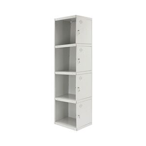 SimonRack Cassier métallique 4 portes ADDITIONNEL démonté GRIS/GRIS 1800x400x500 mm (haut x largeur x profondeur)