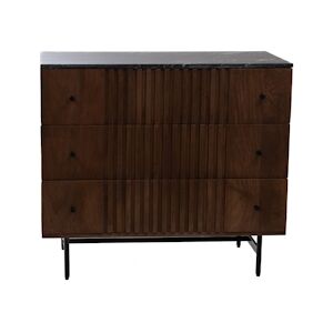 Commode 3 tiroirs Belgrad -  Marron Rectangle Bois Amadeus 45x85 cm - Publicité