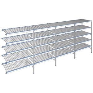 Tournus Equipement Rayonnage à clayettes amovibles 5 niveaux aluminium 175 x 487.3 x 56 cm Tournus - ACI4873 - Publicité