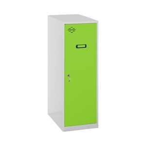 SimonRack Vestiaire métallique Single mini démonté 1 porte GRIS/VERT 915x300x500 mm (haut x largeur x profondeur)