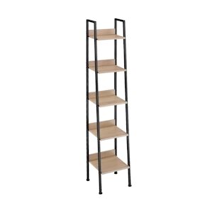 tectake Étagère échelle - 35,5 x 31,5 x 170,5 cm, Bois clair industriel, Chêne Sonoma -404705