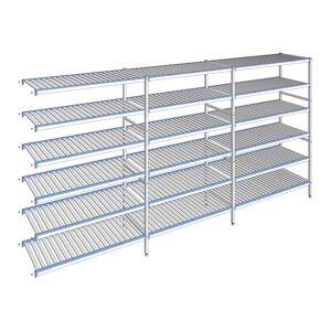 Tournus Equipement Rayonnage à clayettes amovibles 6 niveaux aluminium 205 x 423.7 x 50 cm Tournus - ACO4237 - Publicité