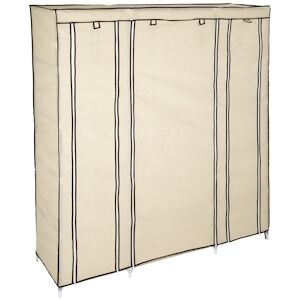 tectake Armoire Penderie en tissu 12 compartiments 150x175x45cm - beige -402527 - Publicité