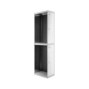 SimonRack Vestiaire métallique 2 portes ADDITIONNEL démonté GRIS/BLANC 1800x400x500 mm (haut x largeur x profondeur)