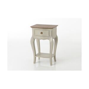 AMADEUS Table de chevet 1 tiroir beige Maddy - Rectangle Bois Amadeus 40x30 cm