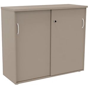 JPG Armoire mi-haute NF Environnement  H.104 cm x L.80 cm Argile - portes coulissantes