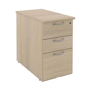 JPG Caisson melamine NF Environnement hauteur bureau Chene - H.72 x L. 42 x P. 80 cm