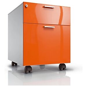 JPG Caisson mobile Casting - 2 tiroirs - Aluminium - facade Orange