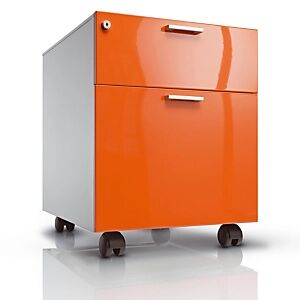 JPG Caisson mobile Casting - 2 tiroirs - Aluminium - façade Orange - Publicité