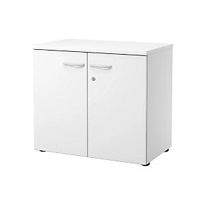 JPG Meuble bas NF Environnement avec portes - H.72 x L. 80 x P. 48 cm - Gris - portes Gris