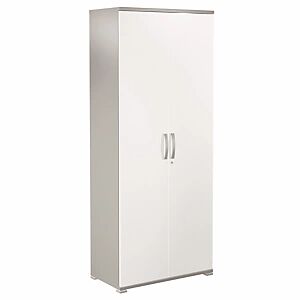 Meuble Haut Activity portes hautes - H.180 x L.80 x P.45 cm - Corps Aluminium - Portes Blanc