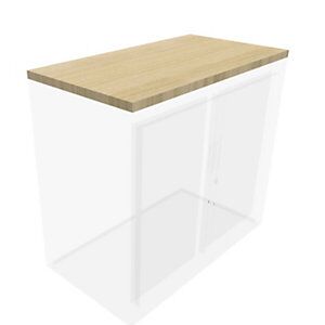 JPG Top de finition pour armoire à rideaux métal monobloc Généric - L.100 cm - Chêne - Publicité