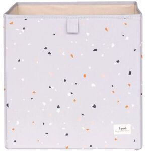 3 sprouts Cube de rangement en tissu recyclé Terrazzo gris clair - Publicité