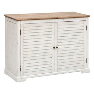 Non communiqué Buffet, meuble de rangement avec 2 portes coloris Blanc - longueur 110 x Profondeur 45 x Hauteur 80,5 cm -PEGANE- Blanc - Publicité