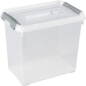 allibert boîte de rangement handy plus - clips gris - couvercle transparent - 9 l Gris - Publicité