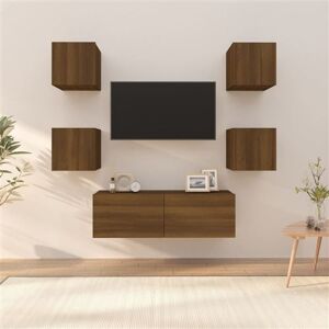 Non communiqué vidaXL Ensemble de meubles TV muraux Chêne marron Bois d'ingénierie Brun - Publicité