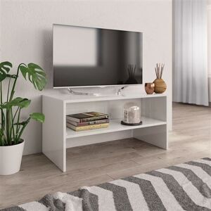 VIDAXL Tv-schrank Hochglanz-weiß 80 X 40 X 40 Cm Spanplatte - Publicité