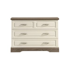 Tousmesmeubles Commode 3 tiroirs - TIVA - L 114 x l 46 x H 77