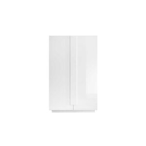 Tousmesmeubles Vaisselier 2 portes Laqué Blanc brillant - STARS - L 120 x l 44 x H 193 cm