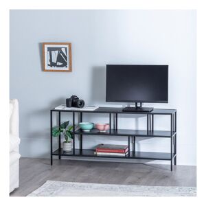 Tousmesmeubles Meuble TV GM métal Noir - URBAN - L 90 x l 28 x H 70 cm