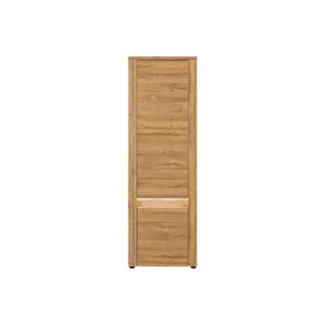 LIVEO Armoire de salon 2 portes Chene a LED - OBSZARY - L 62 x l 40 x H 193