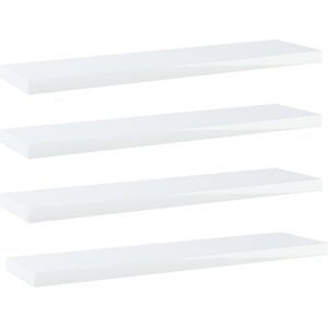 805132 vidaXL Panneaux de bibliothèque 4 pcs blanc brillant bois d’ingénierie - Publicité