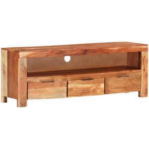 338027 vidaXL Meuble TV 110x30x40 cm Bois d'acacia massif - Publicité