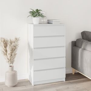 823016 vidaXL Commode Blanc 60x36x103 cm Bois d'ingénierie - Publicité