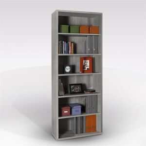 Venetacasa Bibliothèque moderne avec 6 compartiments ouverts 82x217H cm couleur ciment