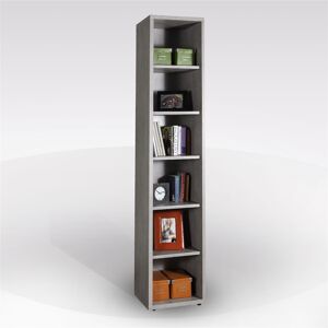 Venetacasa Bibliothèque moderne avec 6 compartiments ouverts 44x217H cm couleur ciment