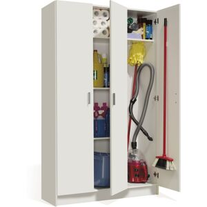 Venetacasa Armoire polyvalente avec 3 portes et étagères 109x180H cm blanc