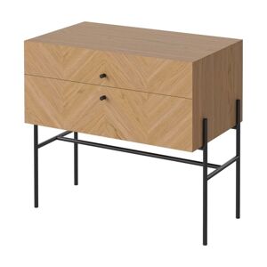 Commode basse à 2 tiroirs en bois naturel Luxe - Bolia - Publicité