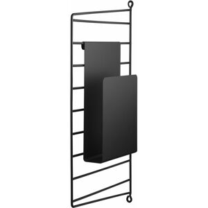 Porte magazine 5x27x17cm en acier noir (sans montant) - String furniture