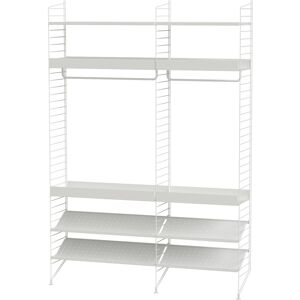 Etagère modulable en acier blanc 140 x 200 x 30 cm Combinaison C - String furniture - Publicité