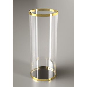 Petrozzi Porte Parapluie Cylindrique En Plexiglas Doré Transparent