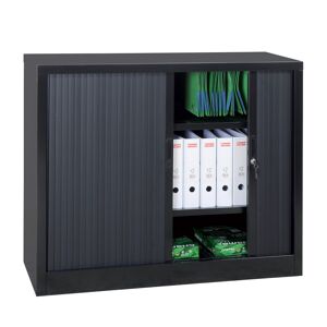 Axess Industries armoire basse à rideaux coulissants 1000 x 460 x 1050 mm ivoire